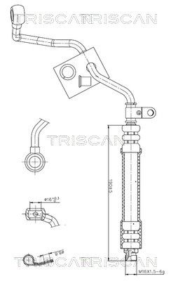 Hidrauliskā šļūtene, Stūres iekārta TRISCAN 8516 29082