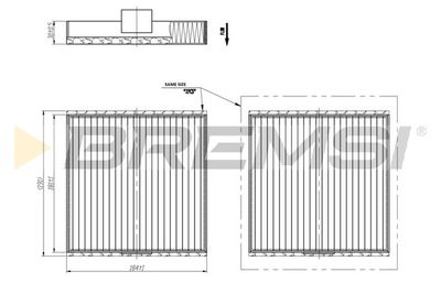 Фильтр, воздух во внутренном пространстве BREMSI FC1934