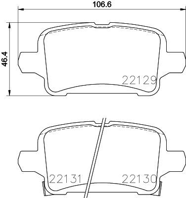 Bremžu uzliku kompl., Disku bremzes HELLA PAGID 8DB 355 024-911