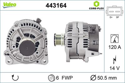 Генератор VALEO 443164