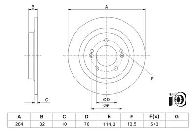 Bremžu diski BOSCH 0 986 479 J22
