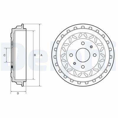 Bremžu trumulis DELPHI BF663