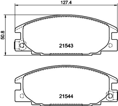 Bremžu uzliku kompl., Disku bremzes HELLA PAGID 8DB 355 016-341