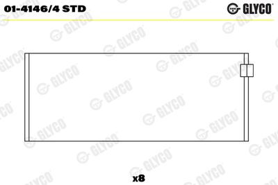 Шатунный подшипник GLYCO 01-4146/4 STD
