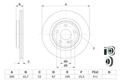 Тормозной диск BOSCH 0986479F75
