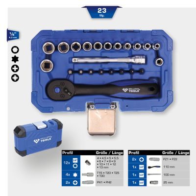 Muciņatslēgu komplekts KS TOOLS BT020023