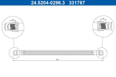 Тормозной шланг ATE 24.5204-0296.3