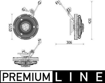 Сцепление, вентилятор радиатора MAHLE CFC 259 000P