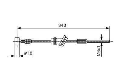 Тросик, cтояночный тормоз BOSCH 1 987 482 020