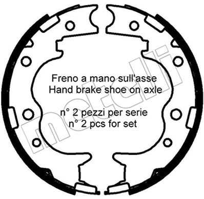 Bremžu loku kompl., Stāvbremze METELLI 53-0774
