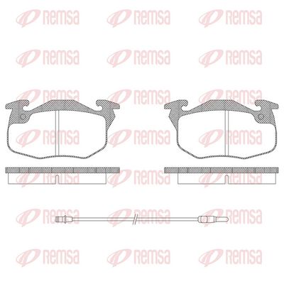 Комплект тормозных колодок, дисковый тормоз REMSA 0192.12