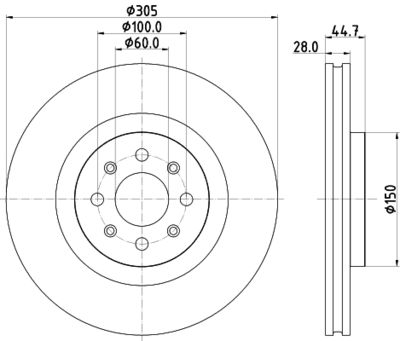Bremžu diski HELLA PAGID 8DD 355 120-951