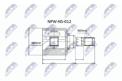 Шарнирный комплект, приводной вал NTY NPW-NS-012