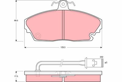 Bremžu uzliku kompl., Disku bremzes TRW GDB479