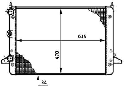 Радиатор, охлаждение двигателя MAHLE CR 640 000S