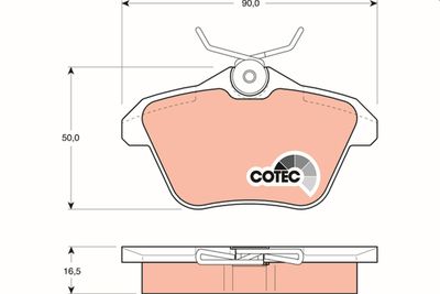 Комплект тормозных колодок, дисковый тормоз TRW GDB1147