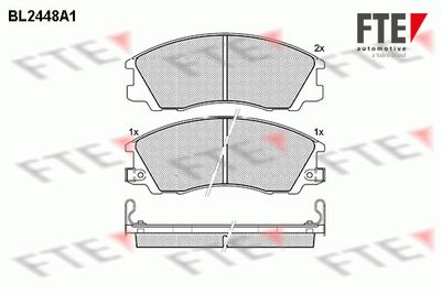 Bremžu uzliku kompl., Disku bremzes FTE 9010741