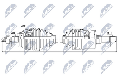 Приводной вал NTY NPW-FR-042