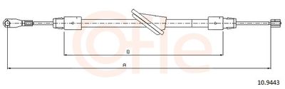 Тросик, cтояночный тормоз COFLE 10.9443
