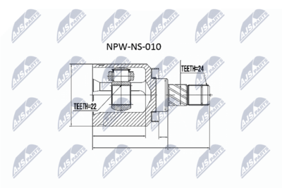 Шарнирный комплект, приводной вал NTY NPW-NS-010