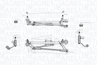 Система тяг и рычагов привода стеклоочистителя MAGNETI MARELLI 085570702010