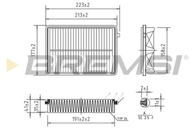 Gaisa filtrs BREMSI FA2532
