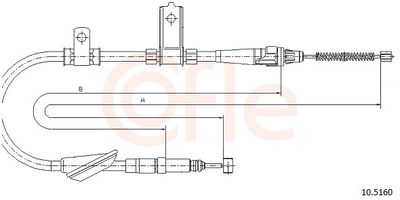 Тросик, cтояночный тормоз COFLE 92.10.5160