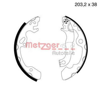 Bremžu loku komplekts METZGER MG 716