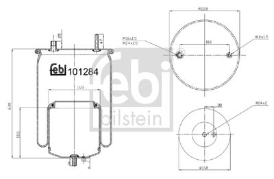 Pneimoatsperes spilvens, Pneimopiekare FEBI BILSTEIN 101284