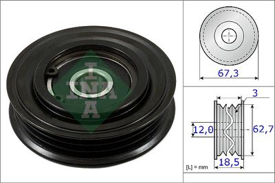 Spriegotājrullītis, Ķīļrievu siksna Schaeffler INA 531 0861 10