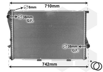 Radiators, Motora dzesēšanas sistēma VAN WEZEL 06002235