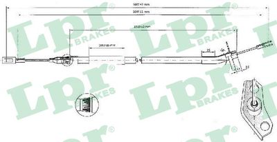 Тросик, cтояночный тормоз LPR C0444B