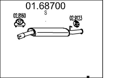Глушитель выхлопных газов конечный MTS 01.68700