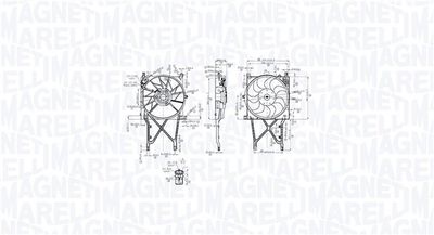 Вентилятор, охлаждение двигателя MAGNETI MARELLI 069422863010