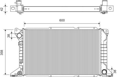 Радиатор, охлаждение двигателя VALEO 731782
