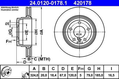 Тормозной диск ATE 24.0120-0178.1