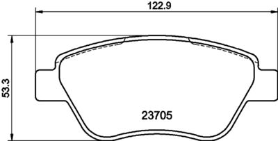Комплект тормозных колодок, дисковый тормоз HELLA PAGID 8DB 355 011-871