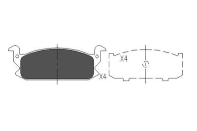 Bremžu uzliku kompl., Disku bremzes KAVO PARTS KBP-1503