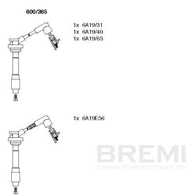 Augstsprieguma vadu komplekts BREMI 600/365