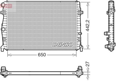 Радиатор, охлаждение двигателя DENSO DRM32058