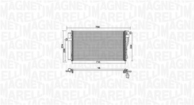 Конденсатор, кондиционер MAGNETI MARELLI 350203953000