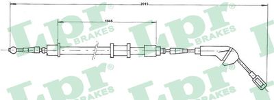 Тросик, cтояночный тормоз LPR C0580B