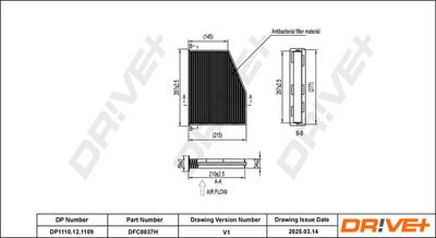 Фильтр, воздух во внутренном пространстве Dr!ve+ DP1110.12.1109