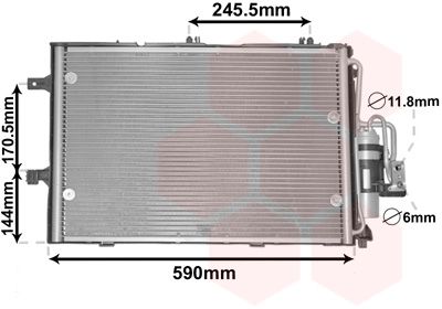 Конденсатор, кондиционер VAN WEZEL 37015307