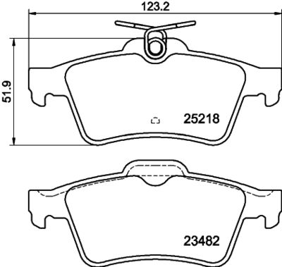 HELLA PAGID 8DB355015741 Bremžu uzliku kompl