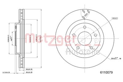 Тормозной диск METZGER 6110079