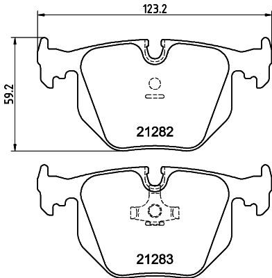 HELLA PAGID 8DB355008121 Bremžu uzliku kompl