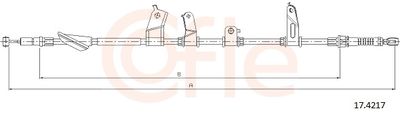 Тросик, cтояночный тормоз COFLE 92.17.4217