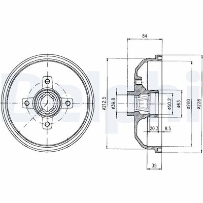 Тормозной барабан DELPHI BF293