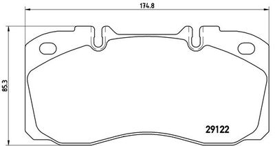Bremžu uzliku kompl., Disku bremzes BREMBO P A6 025